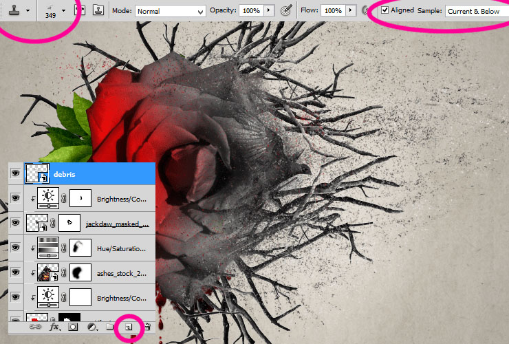ps如何换花朵教程图解,ps怎么画枯萎的玫瑰