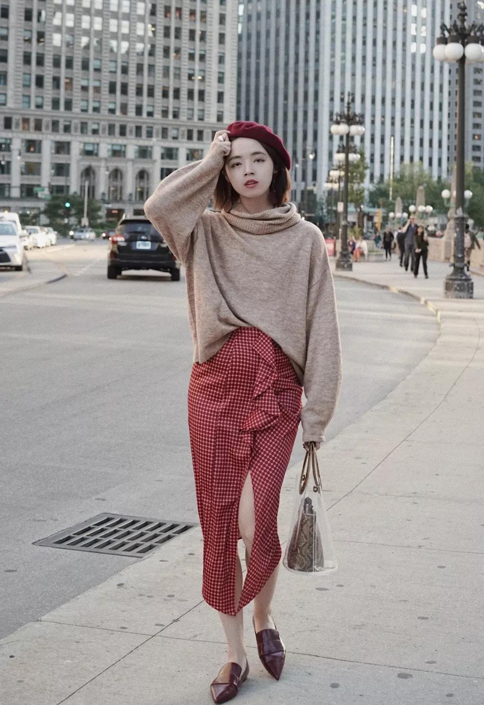 早春风衣穿搭高级感,早春穿搭颜色毛衣外套