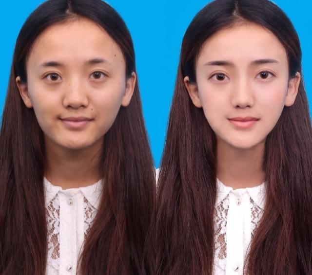 想要证件照好看全靠后期,证件照校花