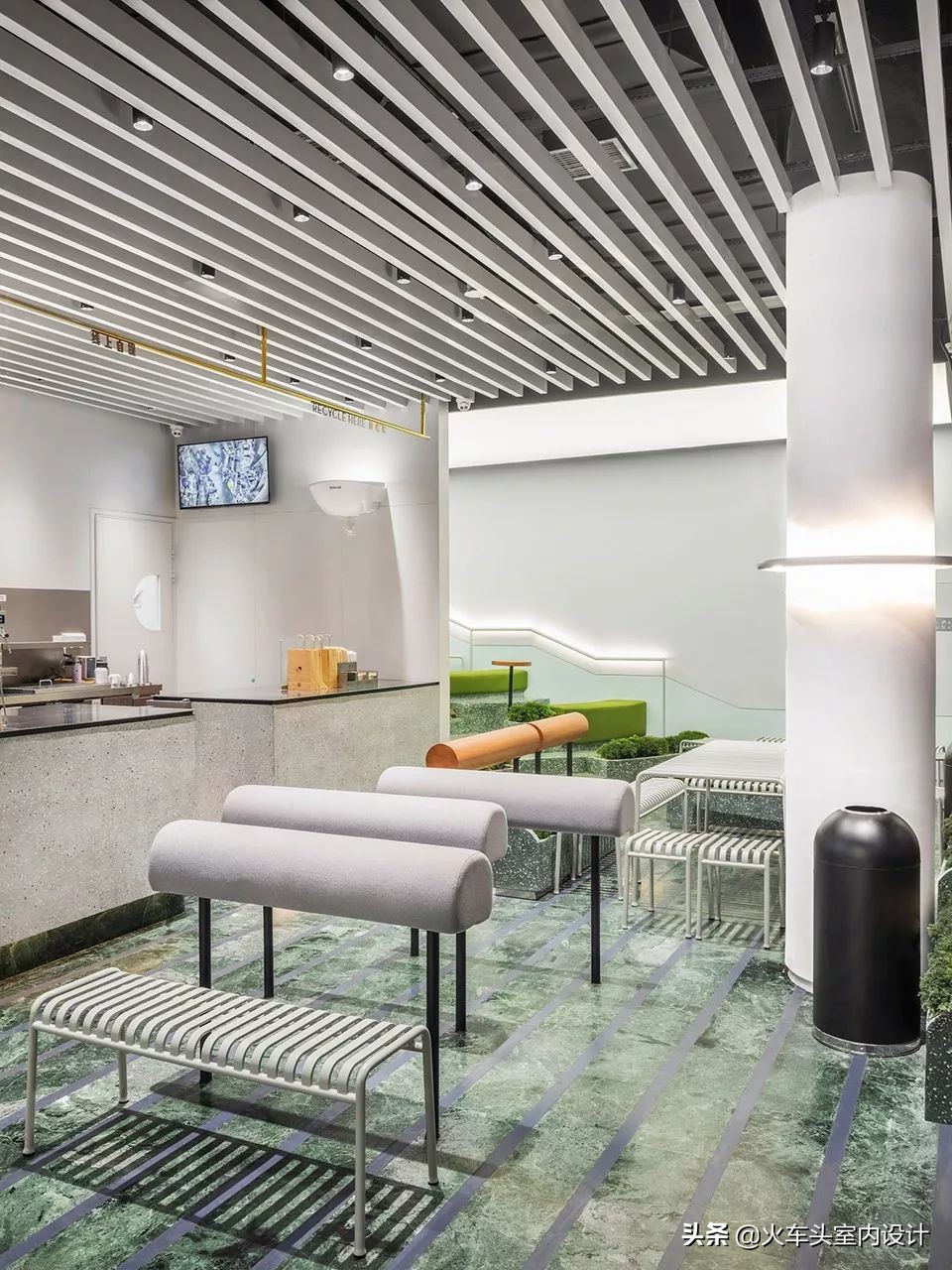 土、砖、石、木、竹、铝,这家茶饮店“设计公司”的身份要暴露啦