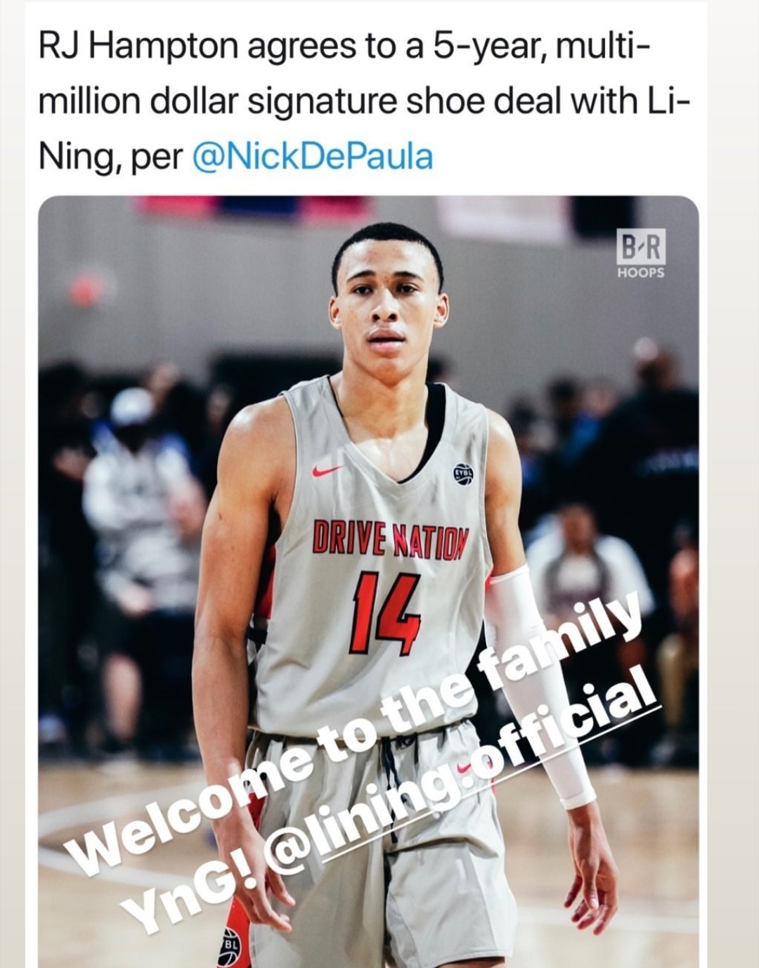 李宁2020新签约的球星是谁,新秀签李宁