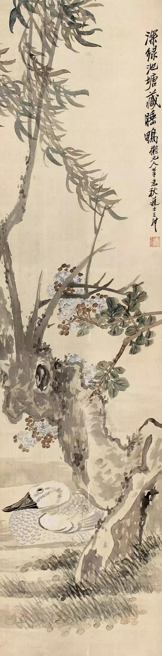 潘天寿100幅花鸟画欣赏,潘天寿花鸟画简史