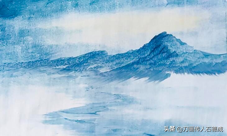 水墨画雪景简单的画法,刀画雪景