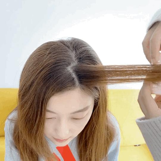 刘海油塌贴头皮怎么办,刘海油头发干枯