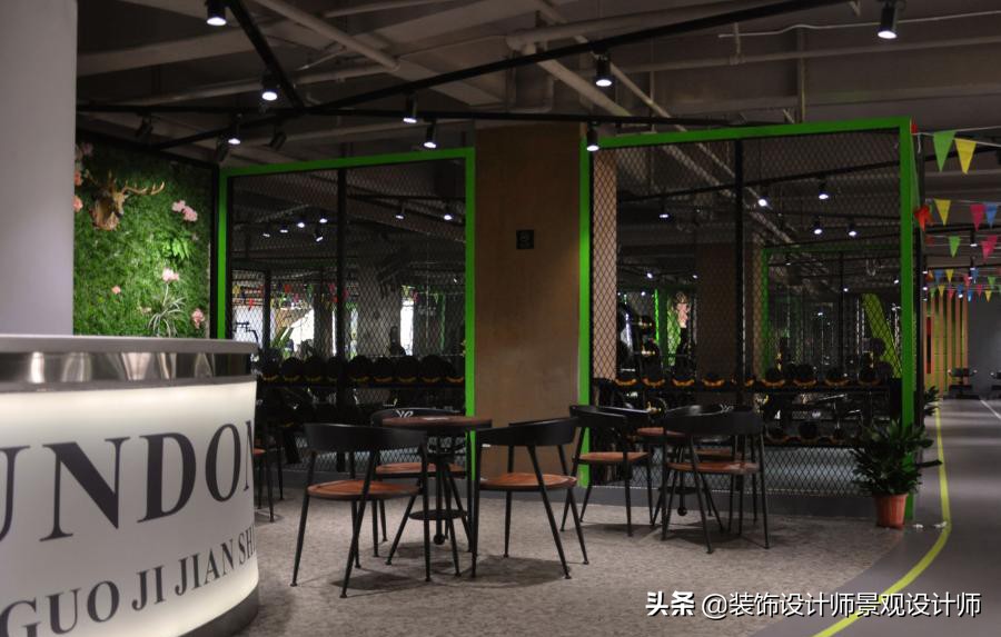 公司健身房设计效果图,书房健身房二合一设计效果图