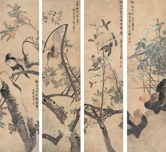 潘天寿100幅花鸟画欣赏,潘天寿花鸟画简史