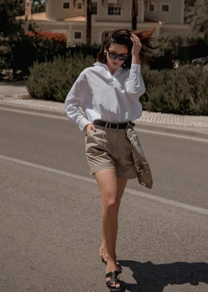 长丝巾古装系法3米长1.5米宽丝巾,长条丝巾配衬衣的系法简单又漂亮