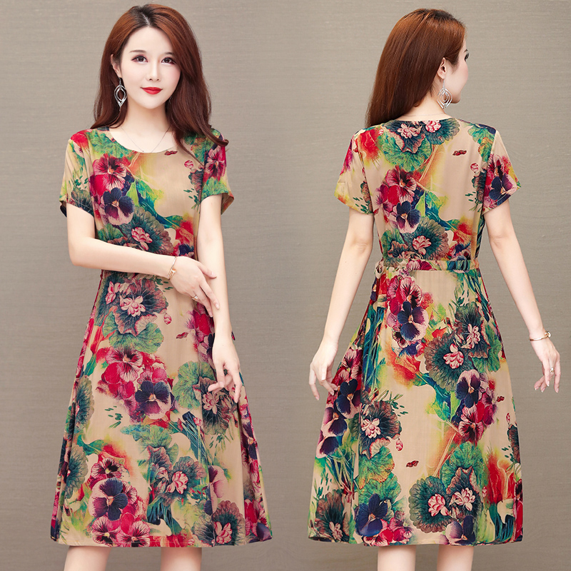 大码婉约连衣裙,优雅端庄又洋气的连衣裙