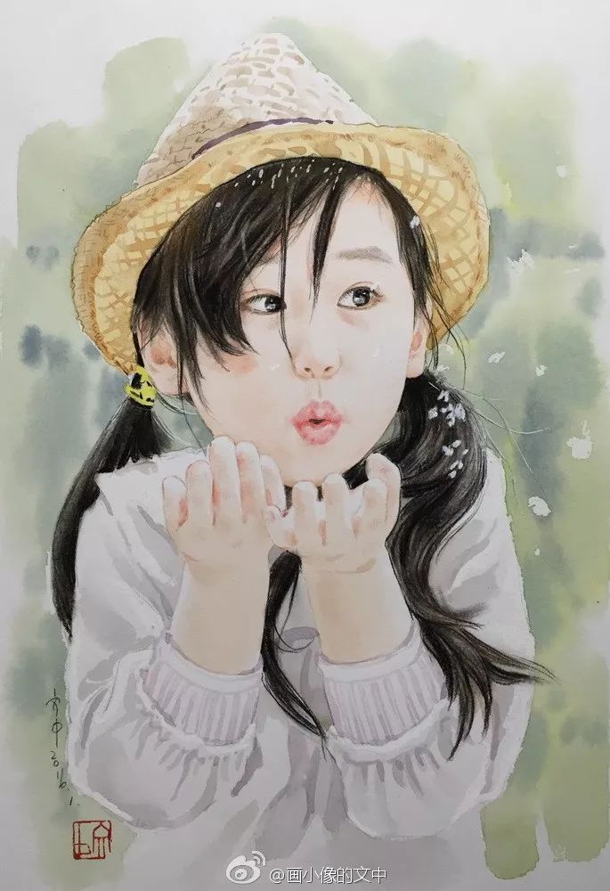 比起打印画，美院毕业的他，笔下这种彩铅水彩画才好看哭了~