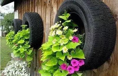 旧轮胎千万别扔变废为宝,旧轮胎不割怎么样做花盆