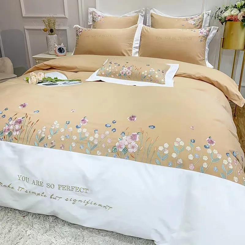 冬季全棉磨毛四件套被套公主风,碎花被套四件套100%全棉公主风