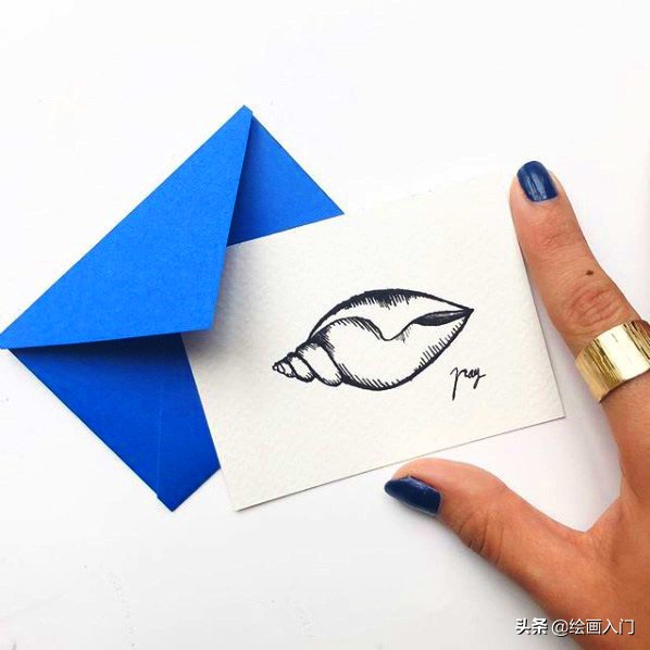 夏日海洋水彩画,夏日水彩颜料画简单风景画