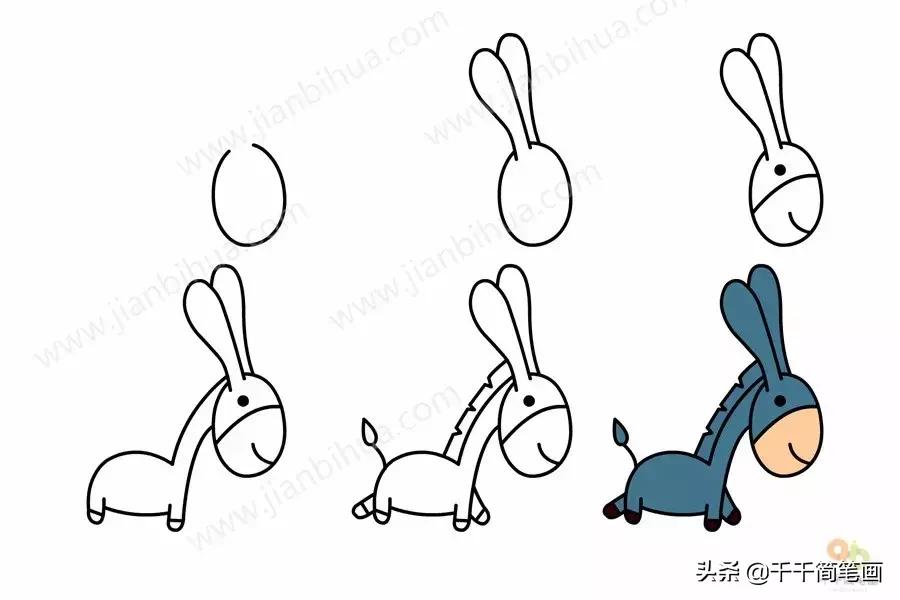 幼儿园动物的水墨画入门,儿童动物画入门简易范画