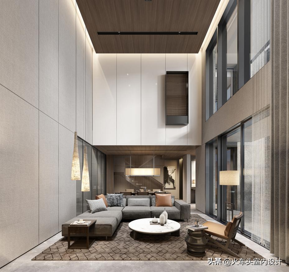 80款挑空客厅设计,大宅就该有这气势