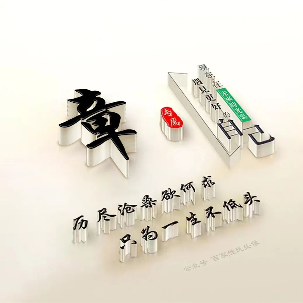 励志头像2023最新款姓氏,励志姓氏头像大全2023最新版的