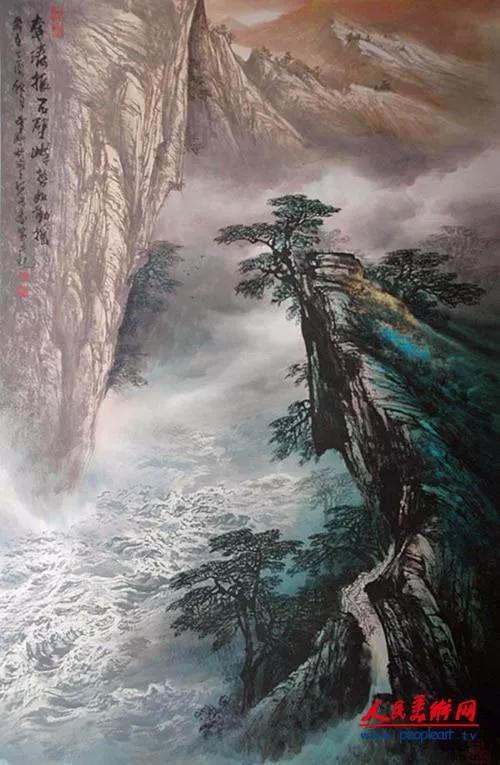 曾刚国画山水技法4,曾刚雪景国画山水画图片