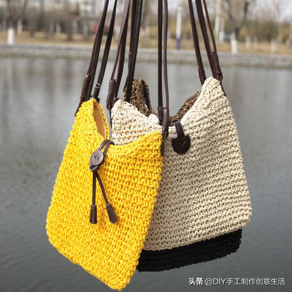 钩针编织收纳包,钩针编织一个简单的收纳篮放钥匙