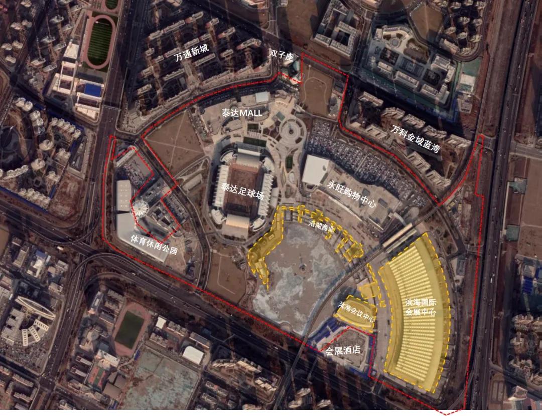 泰达足球场周边规划图,天津泰达足球场承办亚洲杯