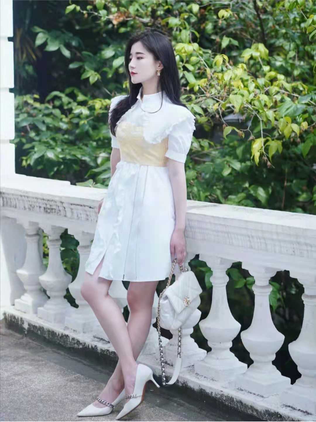 短款羽绒服搭配连衣裙好看吗,短款旗袍连衣裙搭配半身纱裙