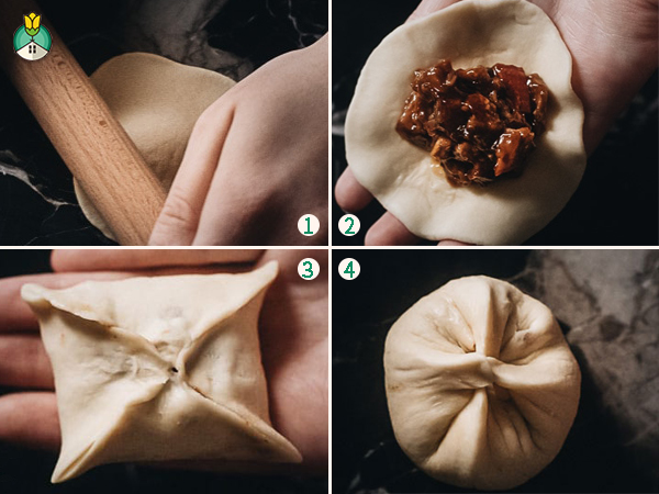 港式漂亮叉烧包花样做法,港式点心酥皮叉烧包可以商业制作