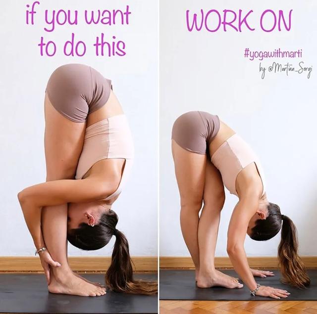 瑜伽站立前屈如何纠正弓背,前屈瑜伽每天必练8个动作