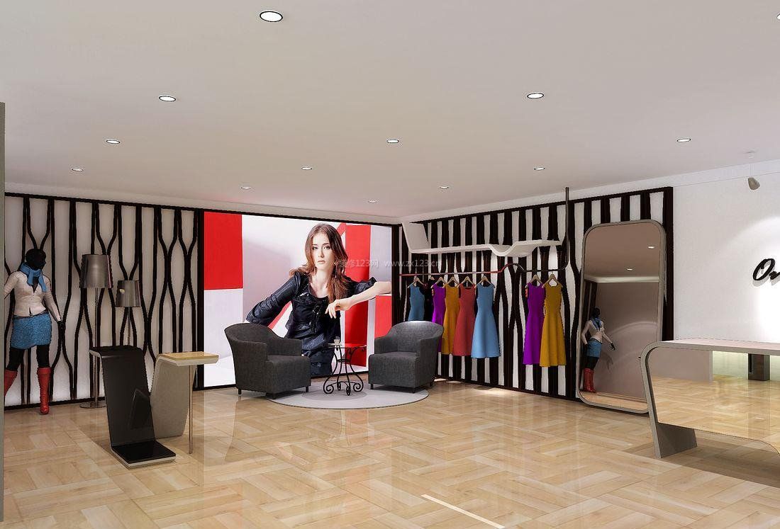 福州装修之女装门面装修设计服装店商品陈列技巧