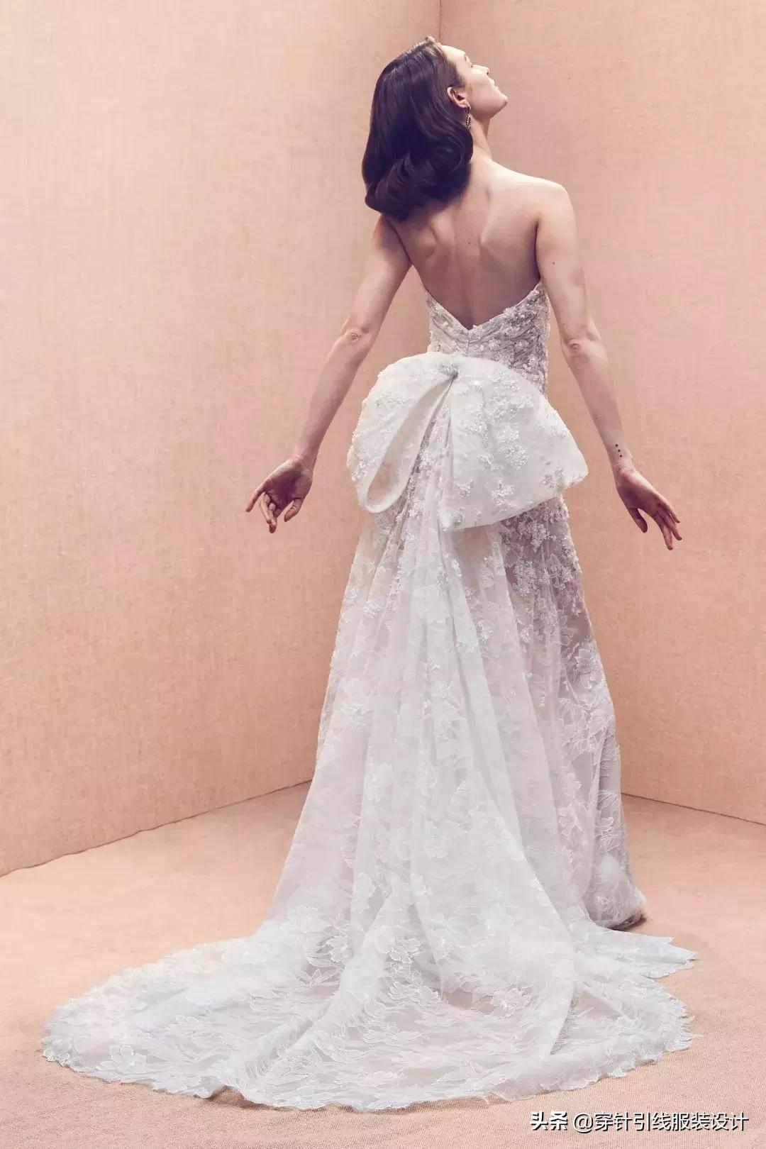 oscardelarenta婚纱走秀,婚纱欧美风秀场款