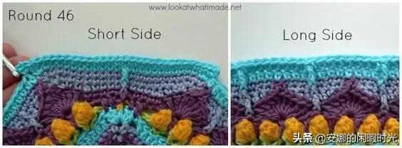 曼陀罗毯子编织教程,苏菲花园曼陀罗毯子钩法高清图解