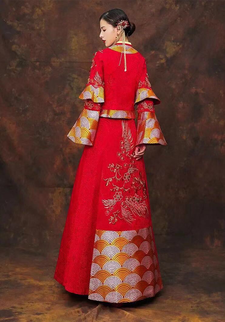 最适合穿中式嫁衣,新款秀禾服新娘礼服中式嫁衣