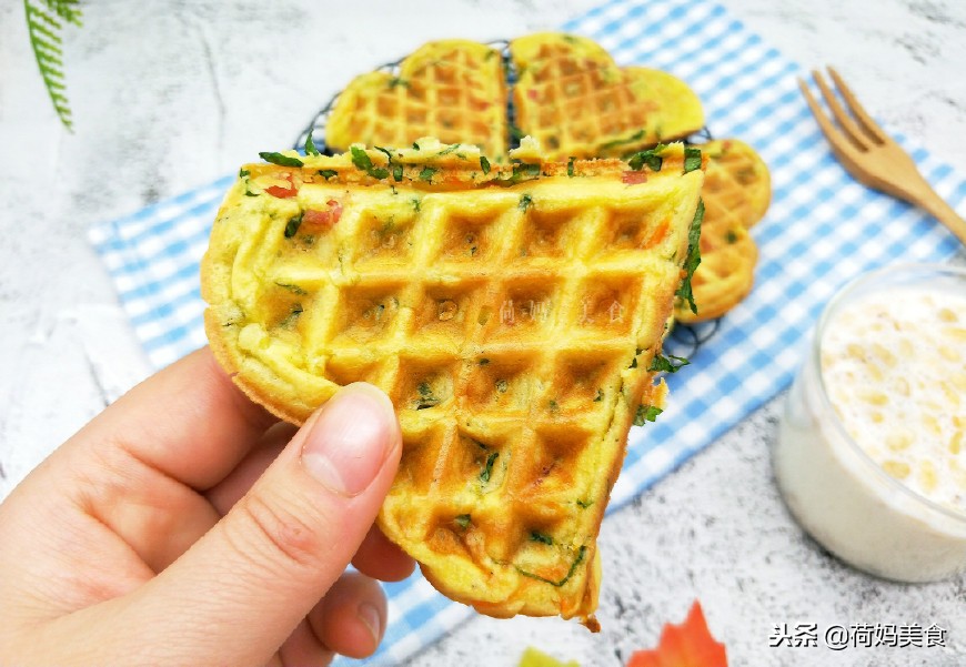 咸味华夫饼的正宗做法,和华夫饼很像的薄脆咸味饼干