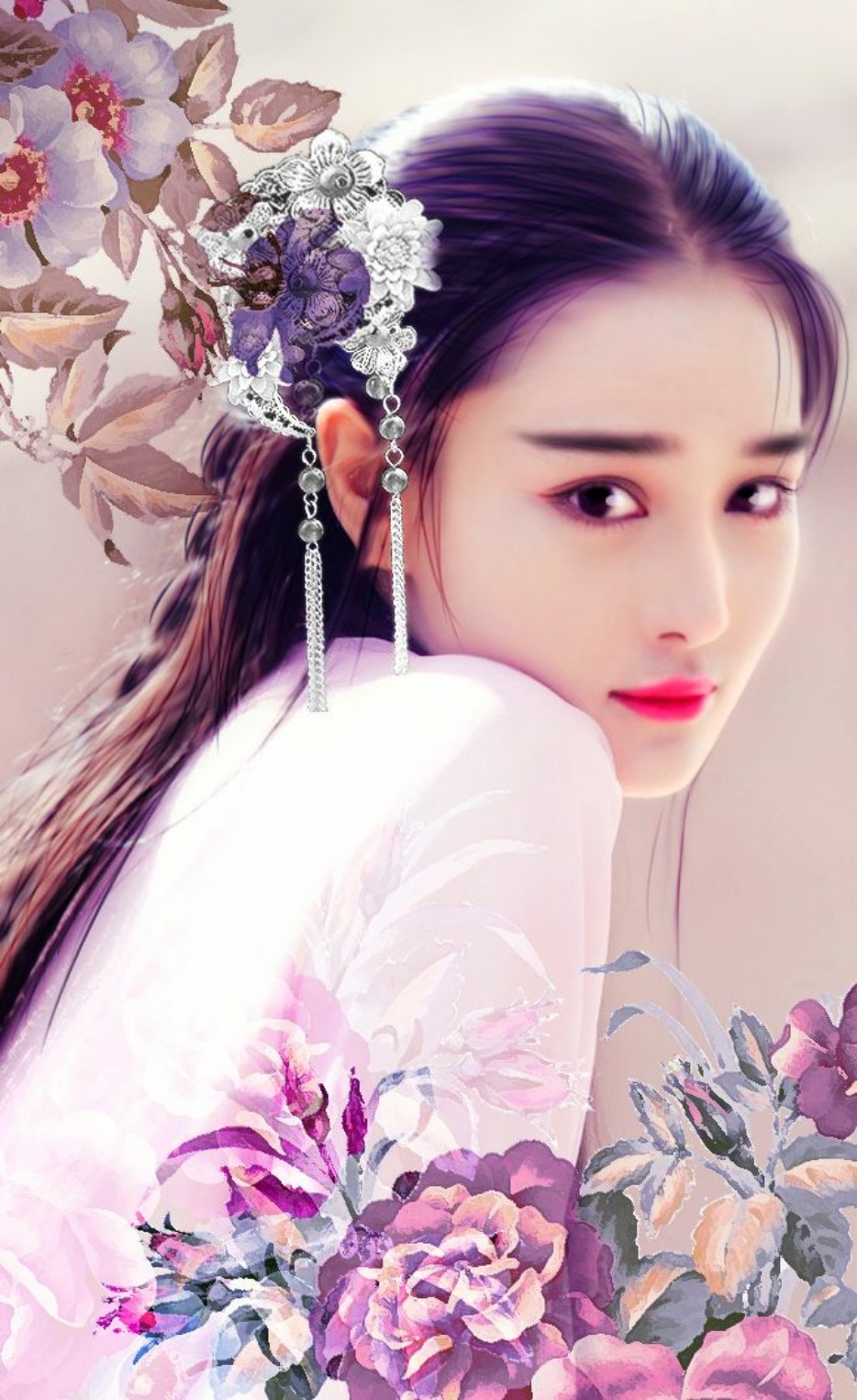 八位最惊艳的古装女子图片手绘,明星手绘壁纸古装