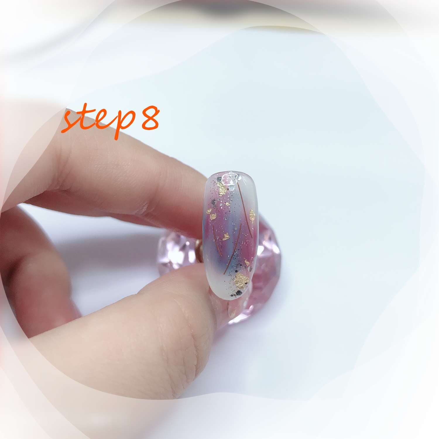 简单晕染美甲教程腮红黄皮,美甲网红款红色日系晕染