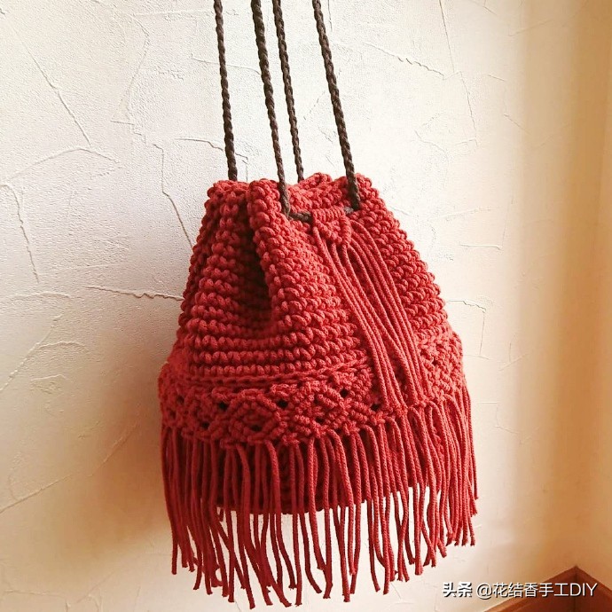 好看的毛线编织小包包,春天里的小包包