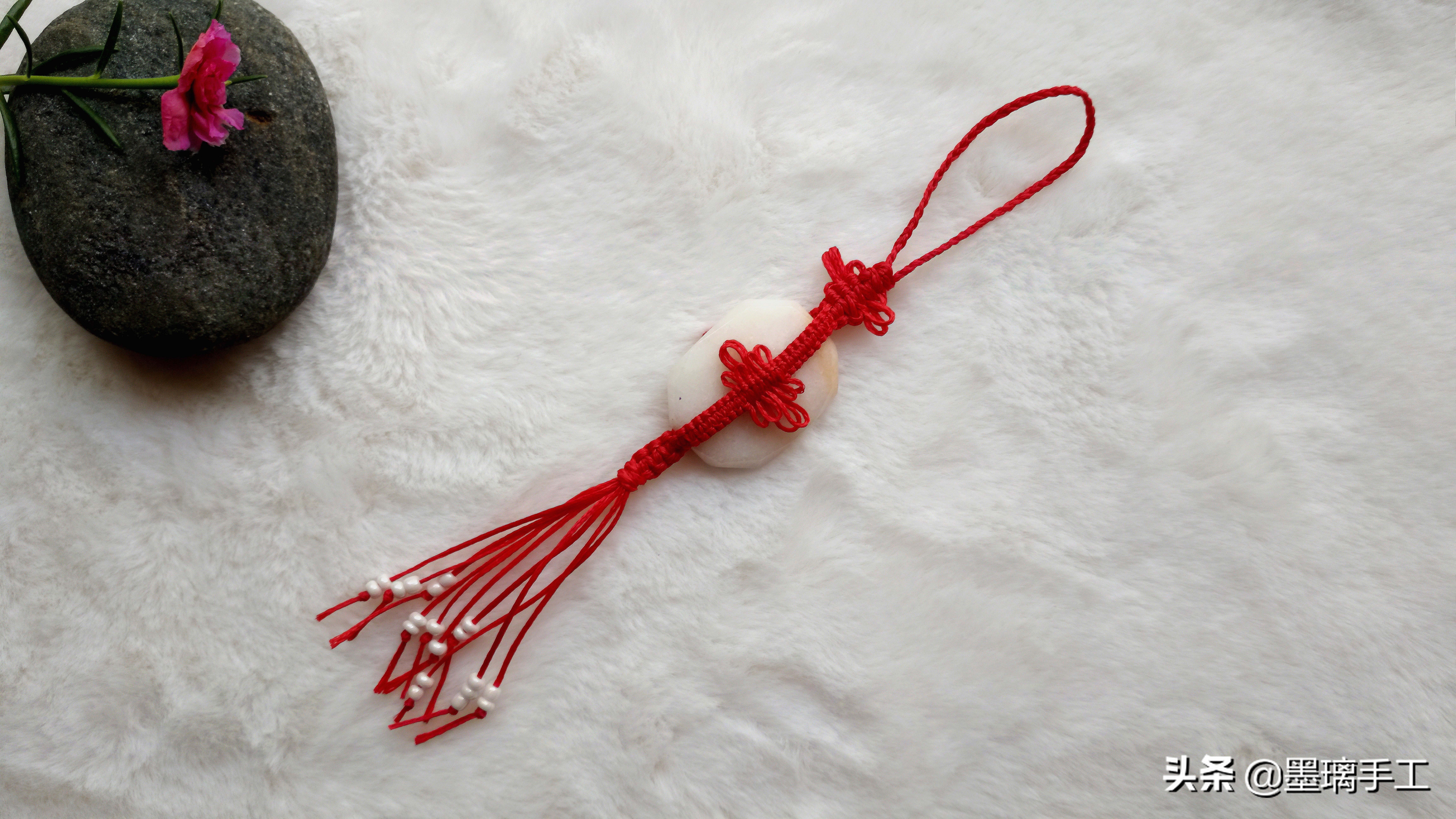 挂饰编绳教程大全,平安喜乐绳编车内挂饰教程