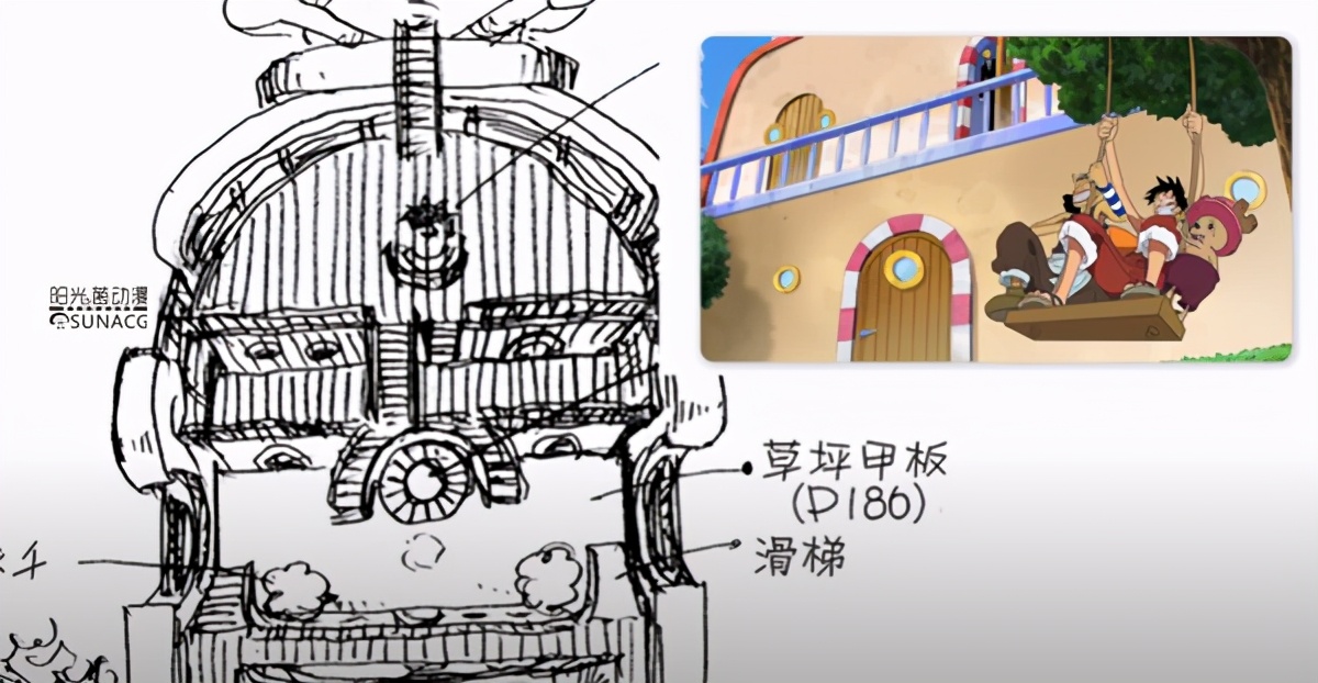 海贼王万里阳光号上有人物吗,草帽团海贼王豪宅