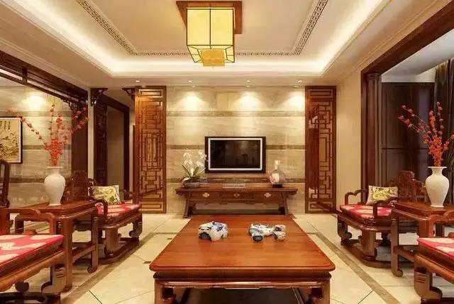 最简单大气的中式电视背景墙,客厅中式风格背景墙图片