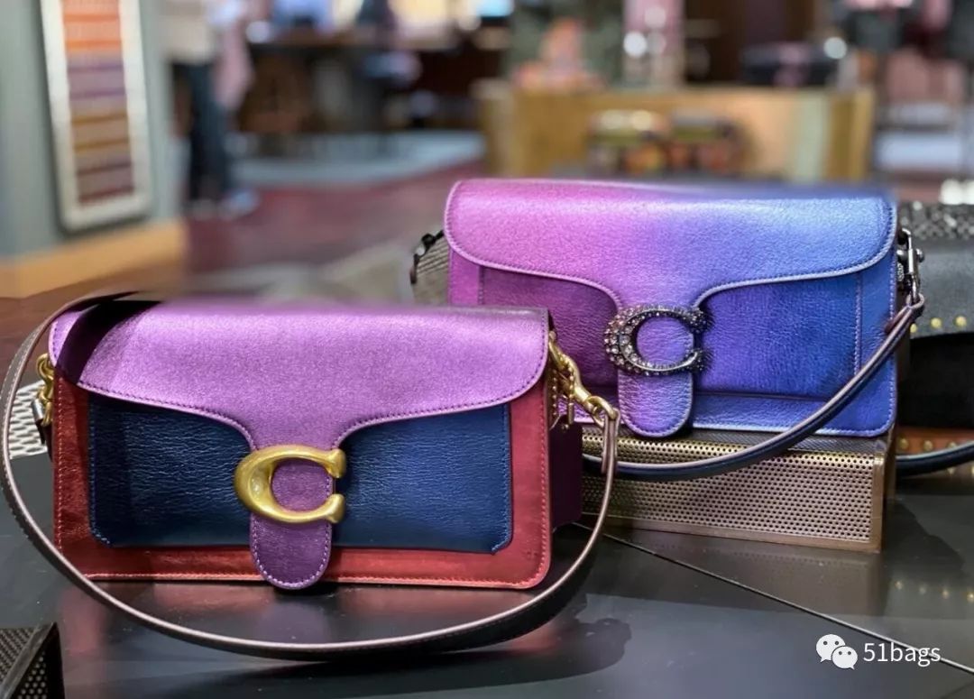 coach酒神包tabby奶茶色,coach酒神包正品细节图