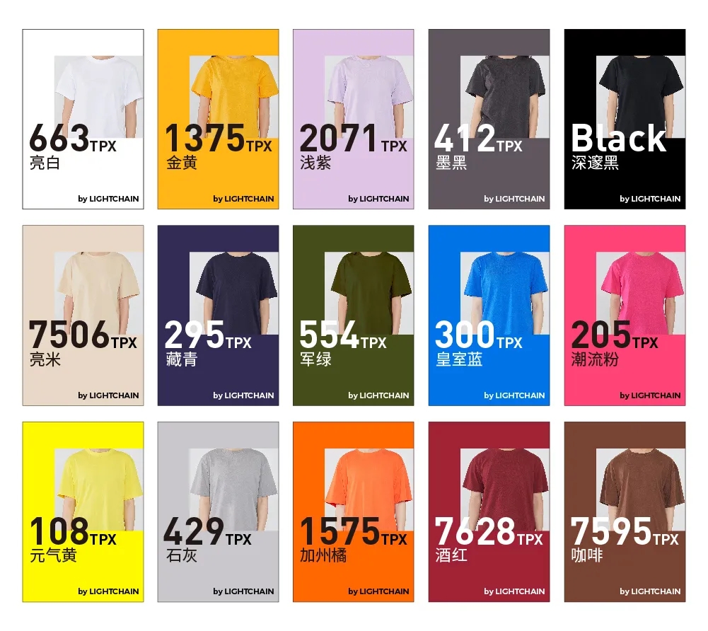 supreme白t恤有几种,15个颜色的衣服