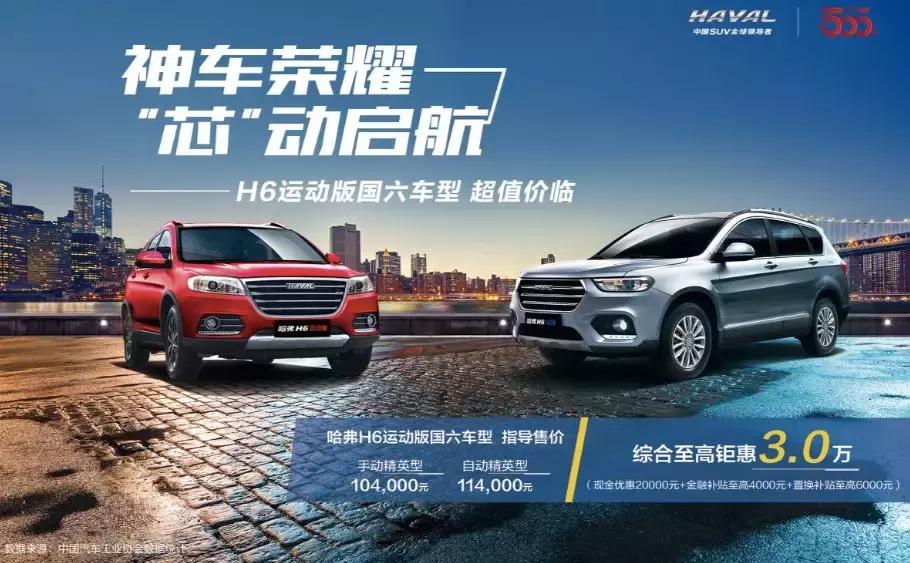 金九银十购车季哪些车值得买,哈弗h6运动版2019款1.5t自动精英