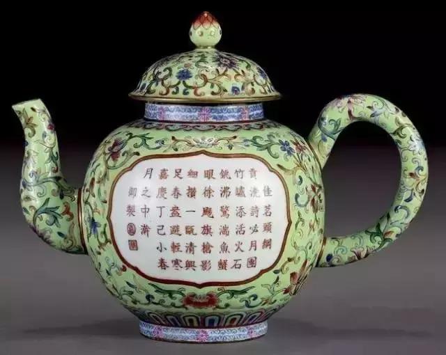 中国古漆器茶壶,古青花瓷茶壶