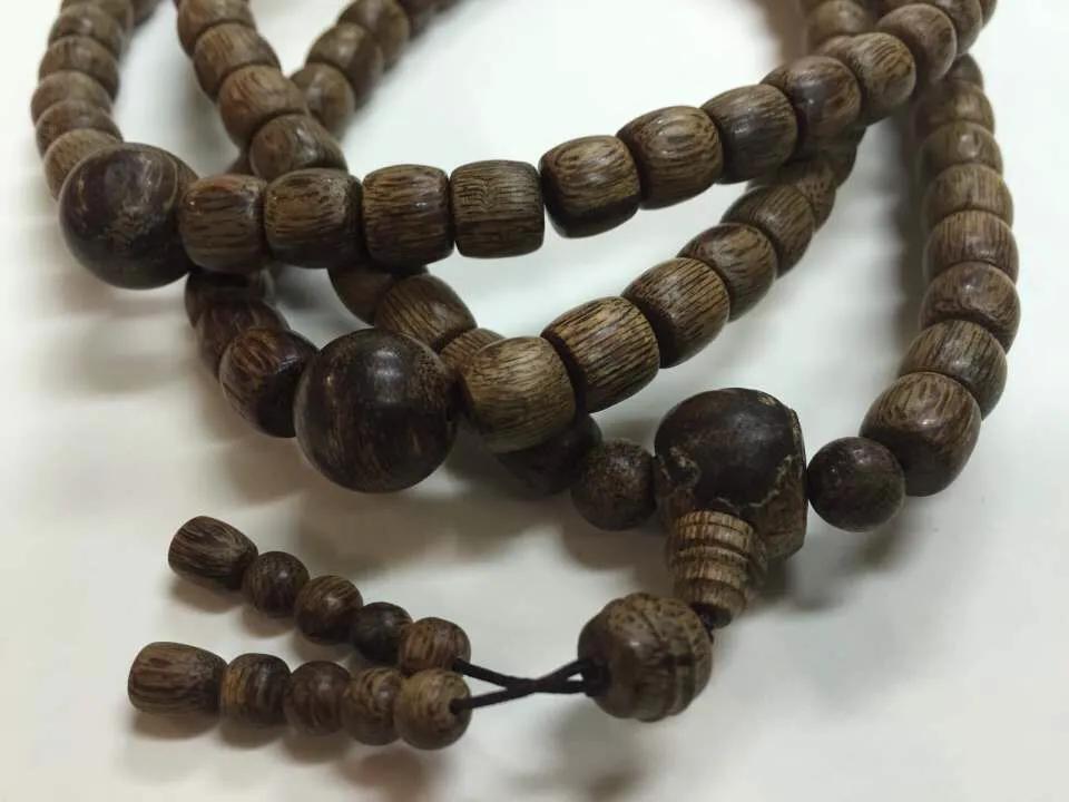 富森红土黄油桶形念珠