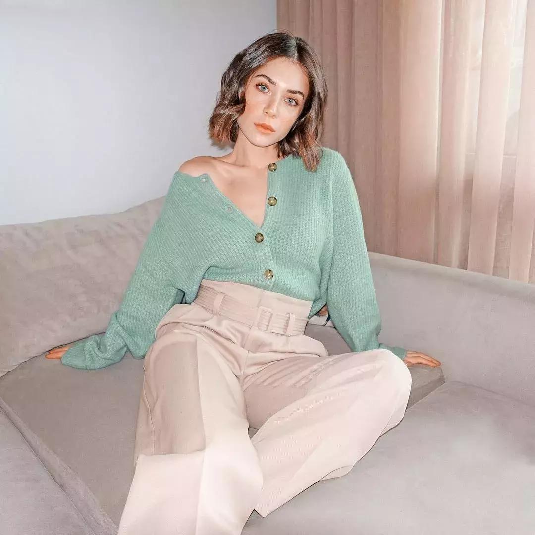 黑色阔腿裤加长版垂感慵懒风秋冬,秋冬慵懒感阔腿裤