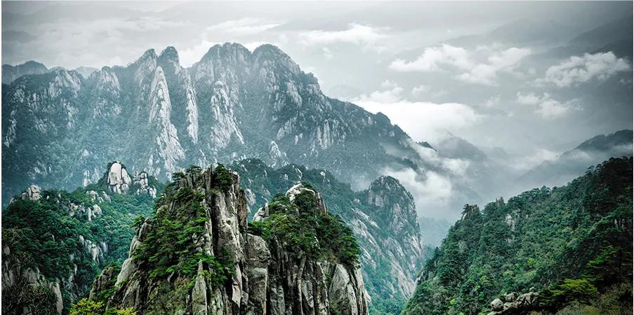 横看成岭侧成峰儿童画,倾斜构图装饰画怎么画