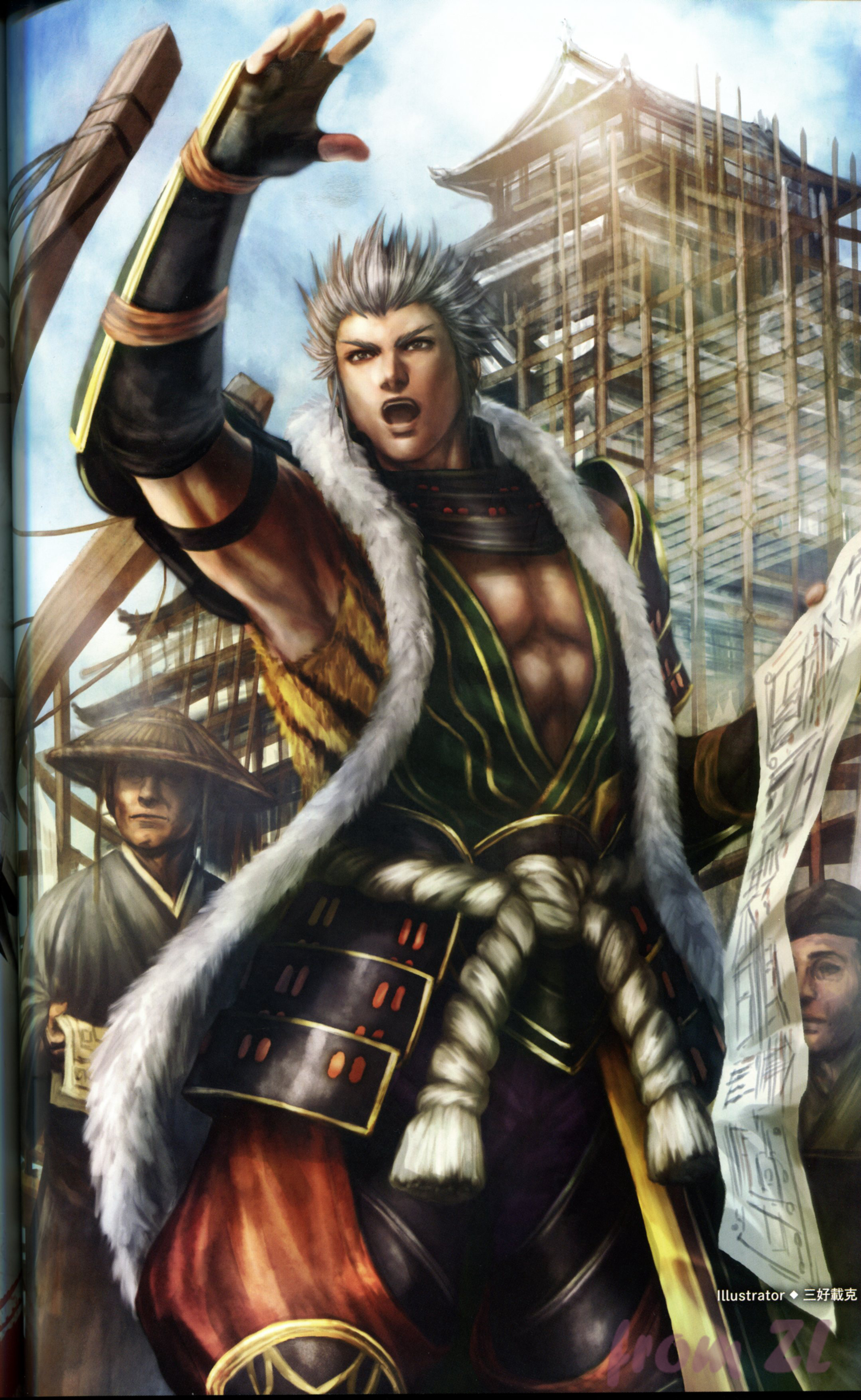 战国无双4设定角色原画集，神无双极意55名武将CG插画壁纸欣赏