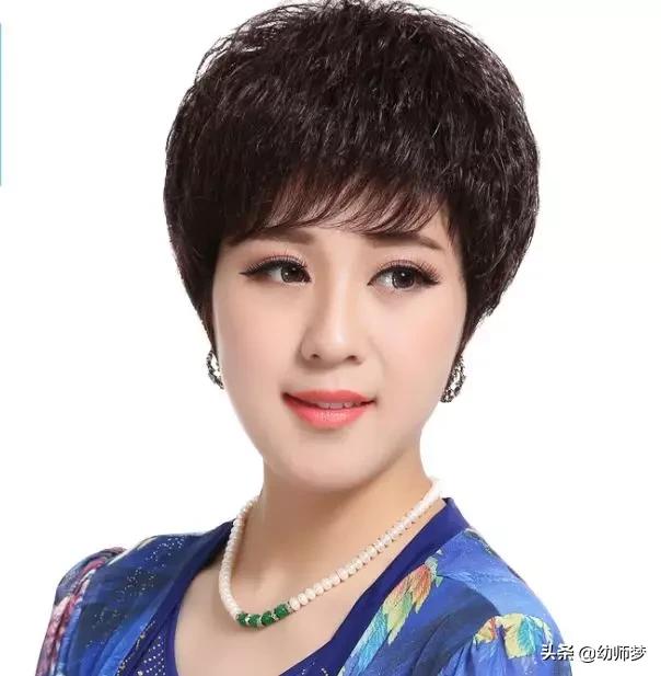 妈妈齐耳假发发型,中年假发发型