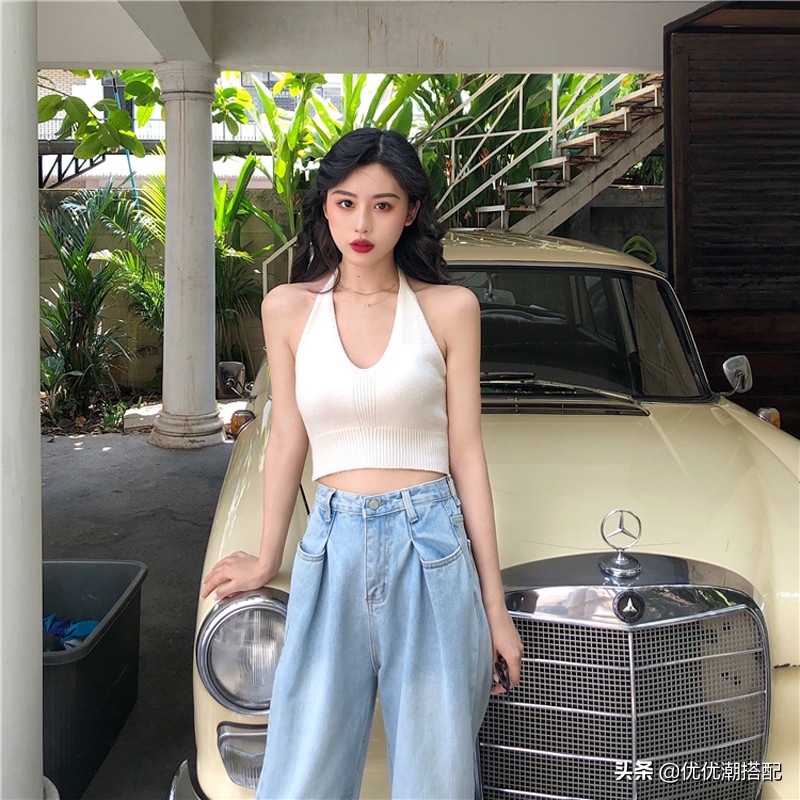适合夏天搭配阔腿裤穿的上衣,夏季女上衣显瘦搭配阔腿裤