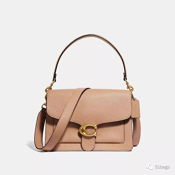coach酒神包tabby奶茶色,coach酒神包正品细节图