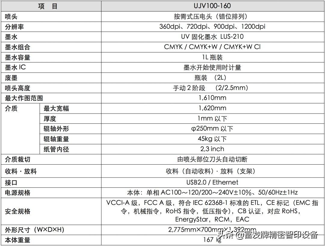 富发MIMAKI新款上市：UV固化喷墨打印机「UJV100-160」