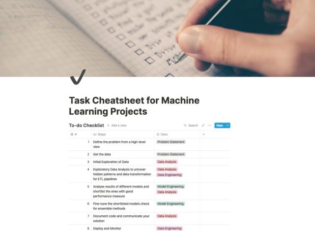 做ML项目,任务繁多琐碎怎么办?这份自查清单帮你理清思路