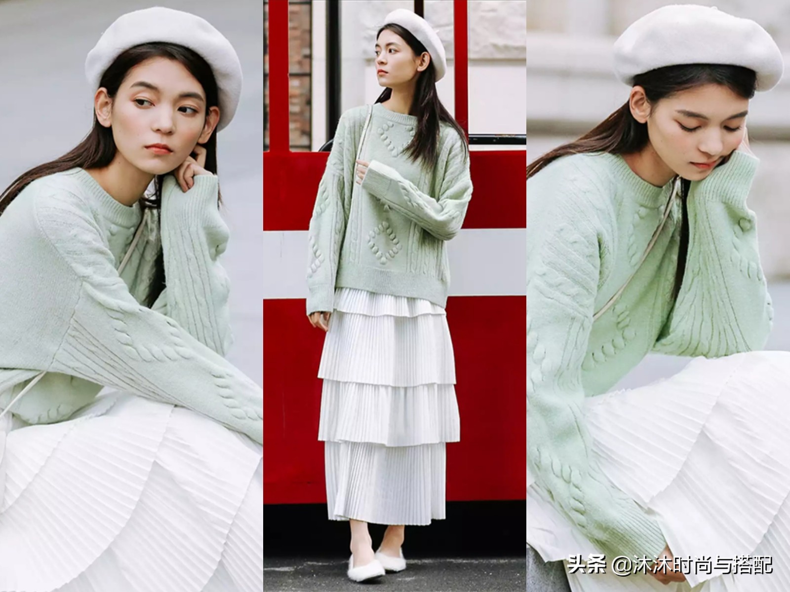 最难驾驭的冷色系,复古暗绿色怎么穿搭